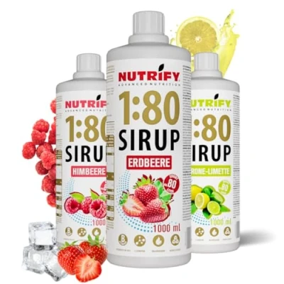 Afbeelding van NUTRIFY Vital Fitness Drink 3 stuks 1:80 siroop x 1 liter geconcentreerde drank met vitaminen en L carnitine zonder suiker voor 240 caloriearme sportdrank Bestseller 2