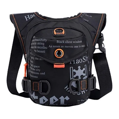 Afbeelding van Xieben Heuptas van nylon voor dames en heren, motorfiets, fiets, reizen, outdoor, camping, wandelen, fietsen, #13 Zwart