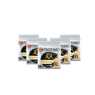 Afbeelding van Tassimo Café Dosettes 80 drankjes L&#039;Or Extra Long Classique (5 x 16 drankjes)