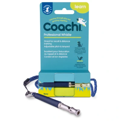 Afbeelding van Coachi Professional Whistle Hondenfluit Hondenopvoeding Navy Zilver