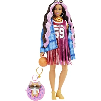 Afbeelding van Barbie Extra Puppe Basketballlook Pop voor kinderen, Maat: One Size, Bunt