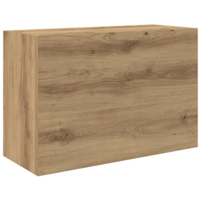 Afbeelding van Badkamerwandkast 60x25x40 cm bewerkt hout artisanaal eikenkleur