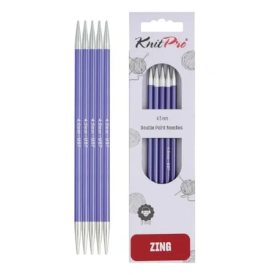 Afbeelding van KnitPro Zing Sokkennaalden 20 cm 4.50 mm