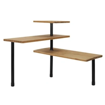 Image de COOK CONCEPT Etagere d&#039;angle Modulable 3 Niveaux en Bambou Maison et Bazar Rangement Cuisine, Marron, 43 x 38 cm