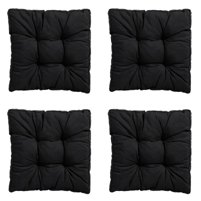 Afbeelding van Madison Florance kussen 47X47 Panama black 4 stuks