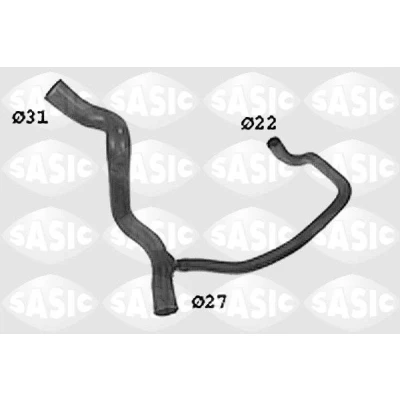 Afbeelding van SASIC SWH4268 Koelwaterslang Links onder RENAULT: CLIO 1