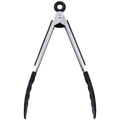 Afbeelding van zwart, keukengerei, praktisch, antislip, eenvoudige en hittebestendige handgreep voor het koken, serveren, grillen, sideboard, salade, ijs, oven