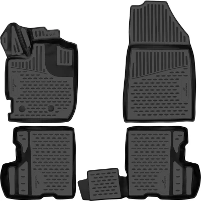 Afbeelding van WALSER XTR 75309 Vloermatset Waterdicht Rubber voor en achter Zwart Op maat gemaakt