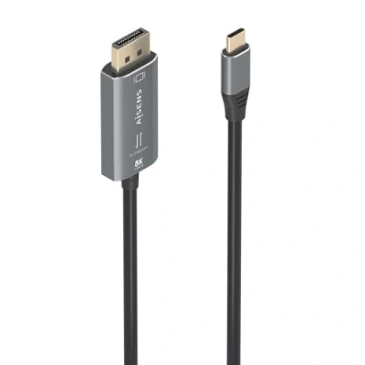 Afbeelding van AISENS A109 0880 video kabel adapter 1,8 m USB Type C DisplayPort Zwart