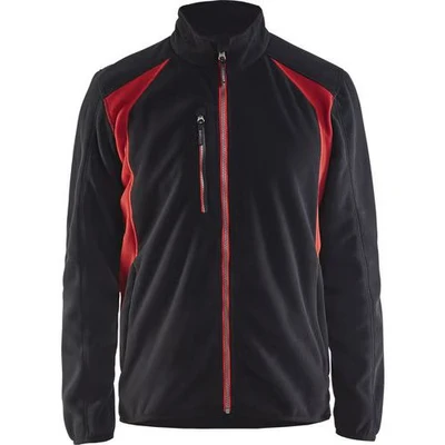 Image de Veste micropolaire noir/rouge