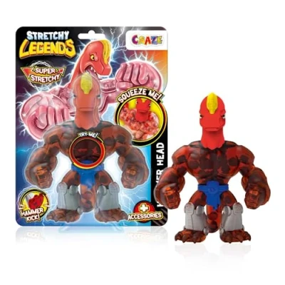 Afbeelding van CRAZE Legends Uitbreidbare hamerkop, elastische actiefiguren voor kinderen, rekbare superheldenfiguren om te verzamelen met viskeuze vulling