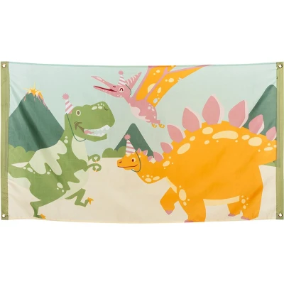 Afbeelding van Dinosaurus Feestje vlag 150x90cm