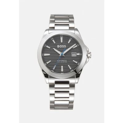 Afbeelding van BOSS Strike Horloge silvercoloured/black, Heren, Maat: One Size, Silver coloured/black