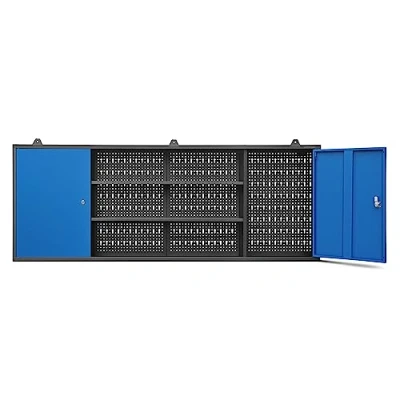 Afbeelding van Jan Nowak Gereedschapskast, metalen werkplaatskast, 2 verstelbare planken, vakken, 160 cm x 60 20 cm, antraciet blauw