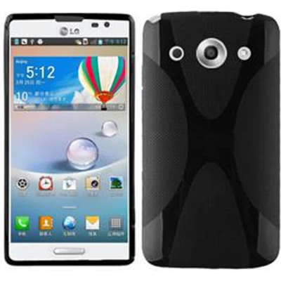 Afbeelding van Cadorabo Hoesje geschikt voor LG OPTIMUS G PRO in ZWARTE OXIDE Beschermhoes gemaakt van flexibel TPU silicone Case Cover