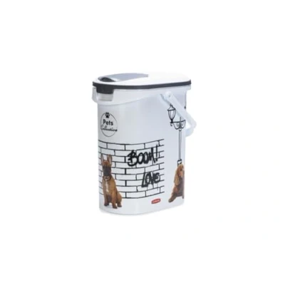 Image de Curver Conteneur à Croquettes pour Chien 10L/4KG Pets Collection Rangement Hermétique Anti Odeurs Nourriture Chiens 19 x 30 35 cm, Blanc