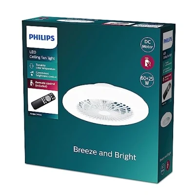 Afbeelding van Philips Lighting Amigo Plafondventilator 25 W, 60 W (Ø x h) 590 mm 137 Glittereffect