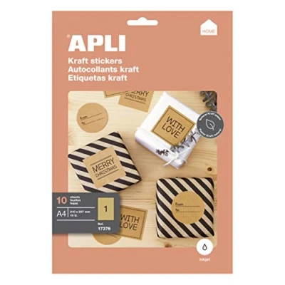 Image de agipa Etiquettes en papier kraft, 210 x 297 mm