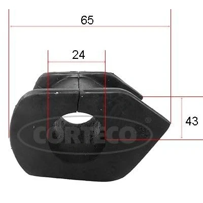 Afbeelding van CORTECO 49371779 Stabilisatorstang Rubbers 24 65 TOYOTA: Yaris II Hatchback