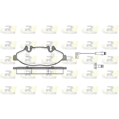 Afbeelding van ROADHOUSE 21109.02 Remblokkenset Vooras Incl. slijtage waarschuwingscontact Met kleeffolie, schroeven toebehoren MERCEDES BENZ: Vito Minibus