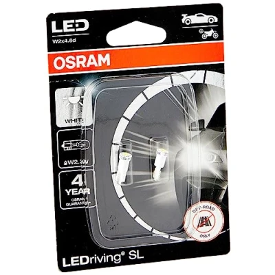 Image de OSRAM LEDriving SL, W2.3W, T5 Lampe, Blanc 6000K, Rétrofit LED, Usage tout terrain uniquement, Double Blister (2 lampes)