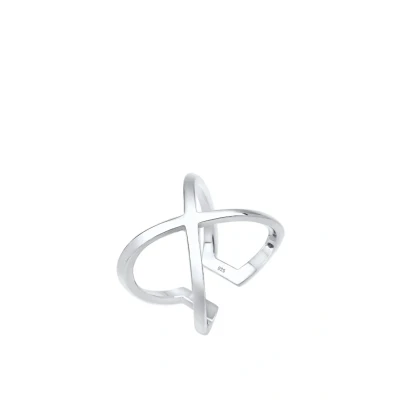 Afbeelding van Elli Cross Ring silvercoloured, Dames, Maat: 54, Silver coloured