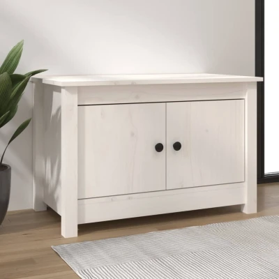 Afbeelding van Schoenenkast 70x38x45,5 cm massief grenenhout wit