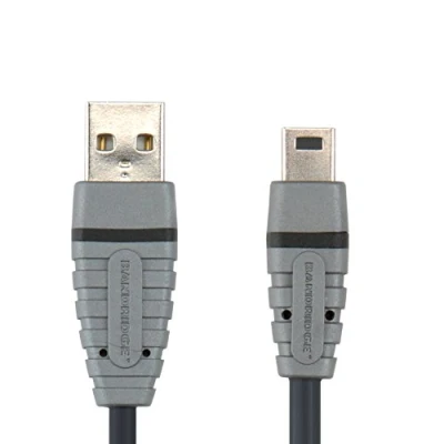 Afbeelding van Bandridge USB Mini Kabel Grijs 2 meter