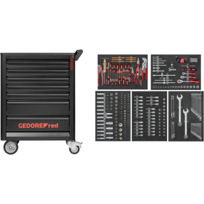 Image de GEDORE RED R22071005 Chariot à outils GEDmaster noir avec 7 tiroirs (5 remplis) 273 pièces 3301678