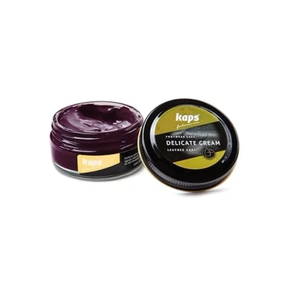 Afbeelding van Kaps Schoencreme schoensmeer verzorgt het leer en geeft glans (111) Bordeaux 50ml