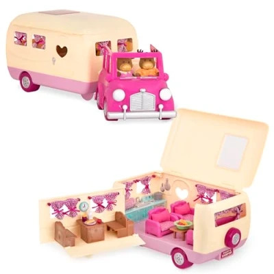 Afbeelding van Li&#039;l Woodzeez Gelukkig camper 21 cm 38 delig