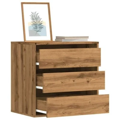 Image de vidaXL Commode d&#039;angle chêne artisanal 60x41x58 cm bois d&#039;ingénierie852851