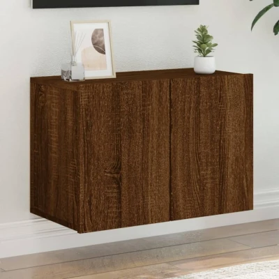 Afbeelding van Tv meubel wandgemonteerd 60x30x41 cm bruineikenkleurig