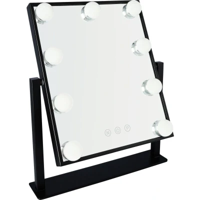 Afbeelding van LYVION Hollywood Spiegel met LED verlichting Make upspiegel Zwart