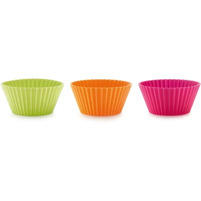 Afbeelding van Lékué Bakvorm Muffins ø 7 cm, set van 12, Siliconen Mixed