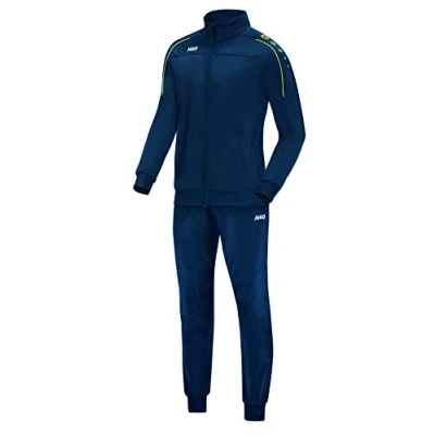 Afbeelding van JAKO Kinderen trainingspak polyester Classico, nachtblauw/citro, 164, M9150