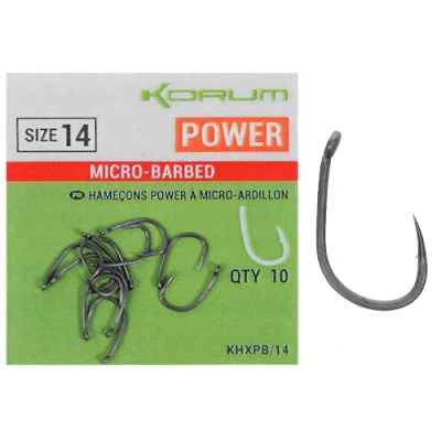 Afbeelding van Korum Xpert Power Eyed Micro Barbed (10pcs) Maat : 6