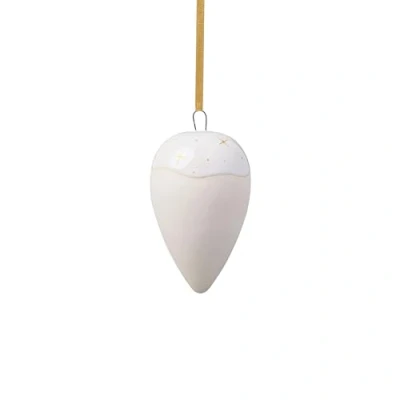 Afbeelding van Villeroy &amp; Boch Winter Glow Druppel Kersthanger 8 Cm Gebroken Wit