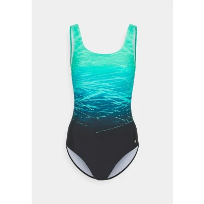 Afbeelding van Lascana Badpak, Dames, Maat: 38xC, Black/green