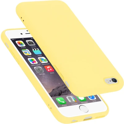 Afbeelding van Cadorabo Hoesje geschikt voor Apple iPhone 6 / 6S in LIQUID GEEL Beschermhoes gemaakt van flexibel TPU silicone Case Cover