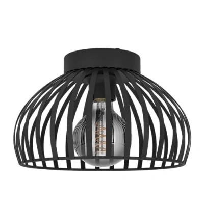 Afbeelding van EGLO Mogano 3 Plafondlamp E27 Ø 28 cm Zwart Staal