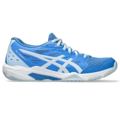 Afbeelding van Asics Gelrocket 11 Volleybalschoenen, Dames, Maat: 39, Blue coast/white Textiel/ synthetisch