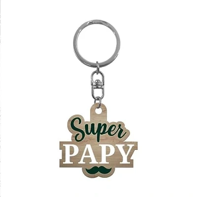 Afbeelding van Sleutelhanger Super Opa, meerkleurig, één maat, Meerkleurig