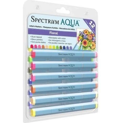 Afbeelding van Spectrum Noir Aqua Markers 12 Pen Sets Floral