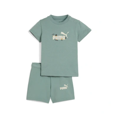 Afbeelding van Minicats Sandy Adventures set met T shirt en short, Groen, Maat 12 18M PUMA
