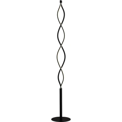 Afbeelding van Lindby LED vloerlamp met dimmer 1licht ijzer, kunststof H: 150 cm mat zwart Inclusief lichtbron