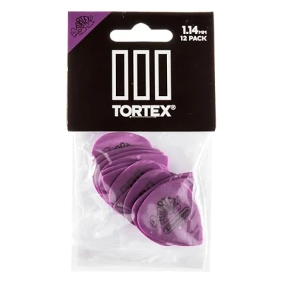 Image de 12 mediators Dunlop Tortex Pitch black 1.14 mm 488P114