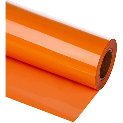 Afbeelding van HTV vinylrollen voor Silhouette Cameo, warmteoverdracht, 30,5 cm x 3 m, gemakkelijk te knippen en over brengen, T shirts, kleding, hoeden ander textiel, oranje