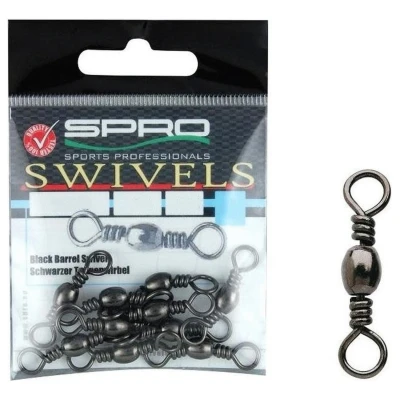 Afbeelding van Spro Black Barrel Swivel (10 pcs) Maat : 10
