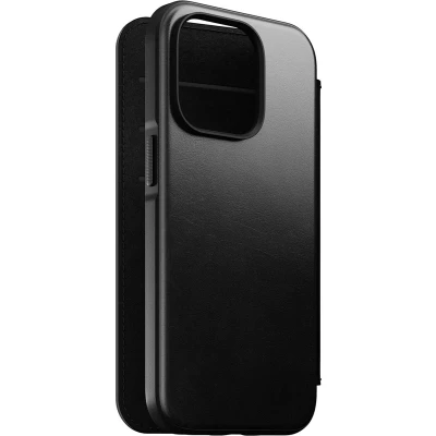 Afbeelding van Nomad Rugged Horween Leather Folio iPhone 14 Pro Max Mag hoesje zwart